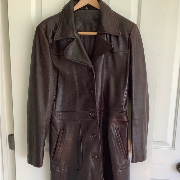 Reilly Olmes  Genuine Leather Brown Womens Coat L - Picture 2 of 14